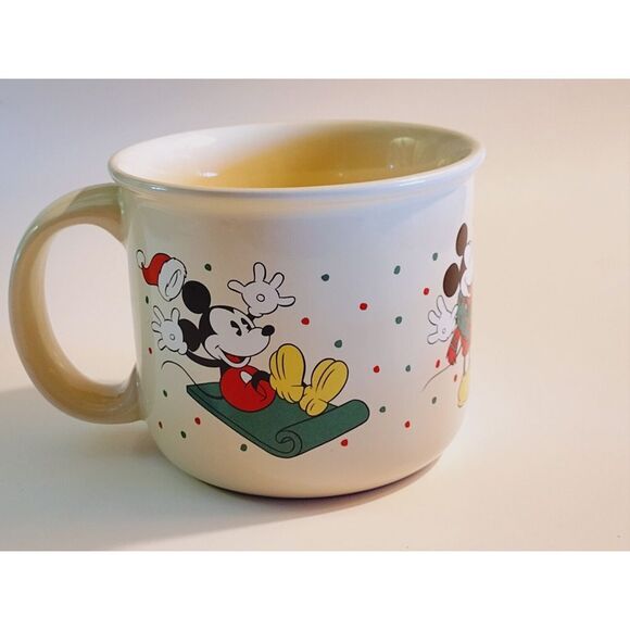 Other - Vintage‎ Mickey Mouse Christmas Hallmark Disney 15 oz Coffee MUG Hot Tea Cup